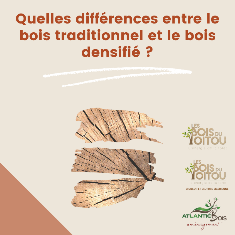 Quelles différences entre le bois traditionnel et le bois densifié ?