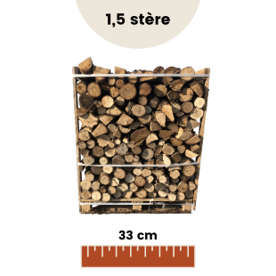 Palette bois de chauffage séchage naturel - 33 cm - 1,5 stère